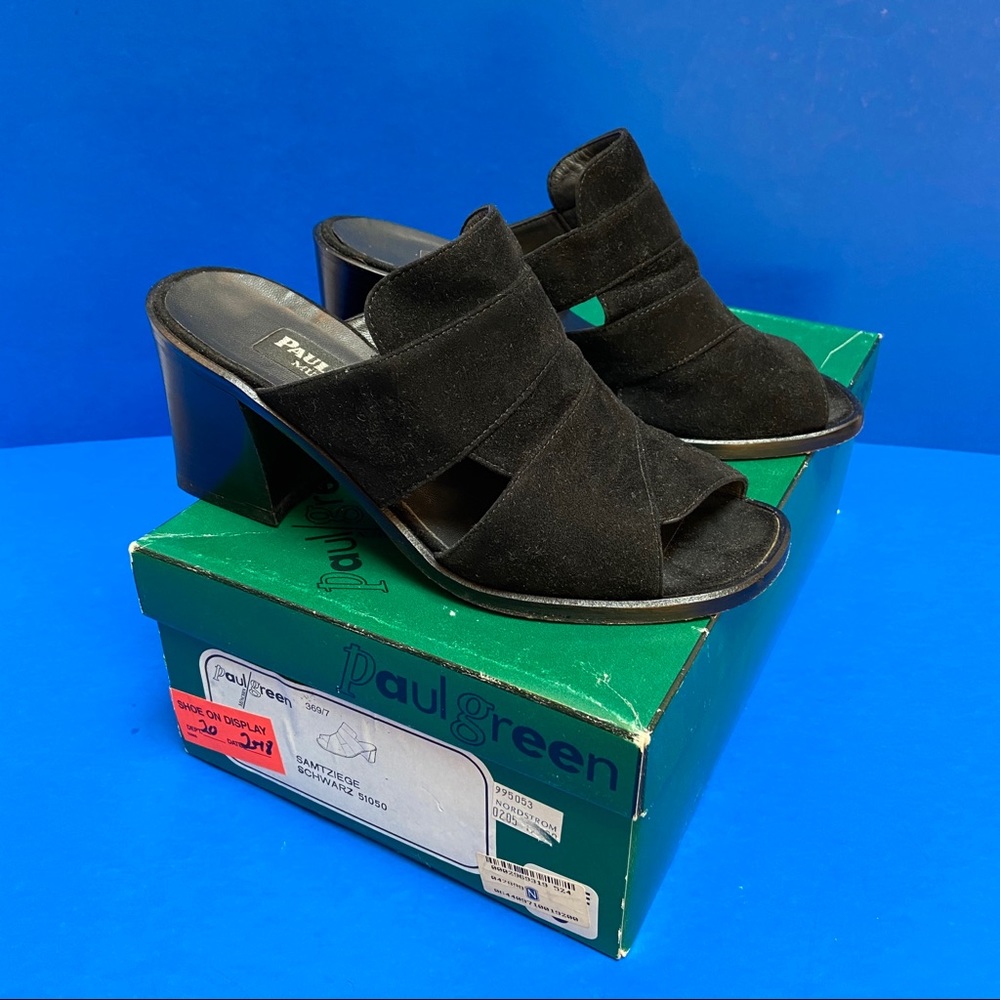 Paul Green Black Suede Mules Women’s Size UK3/US5